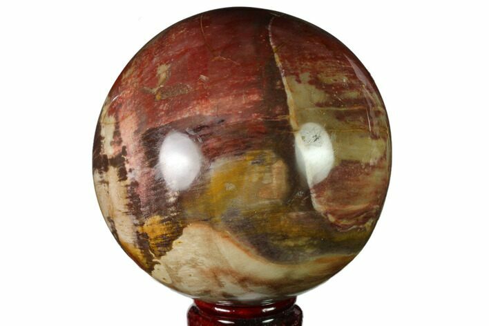 Colorful Petrified Wood Sphere - Madagascar #163366